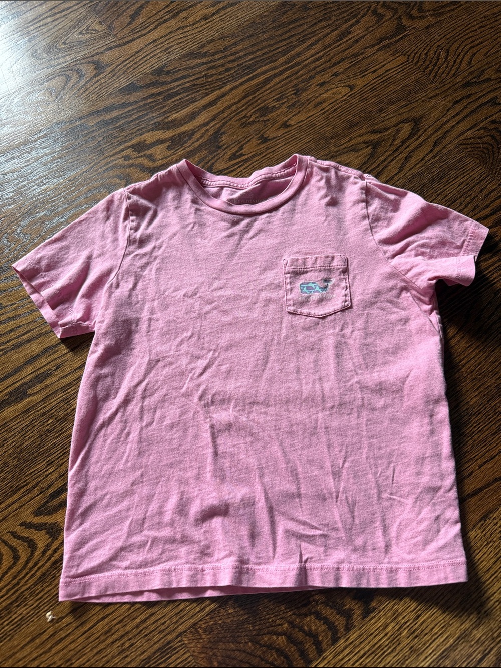 Vineyard Vines Girls Pink Short-Sleeve Pocket Tee